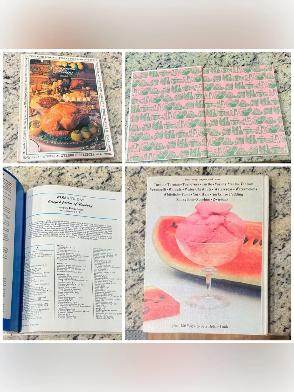 Vintage 1960’s Woman’s Day Encyclopedia of Cookery - 4 Volume Lot (5,6,11,12)